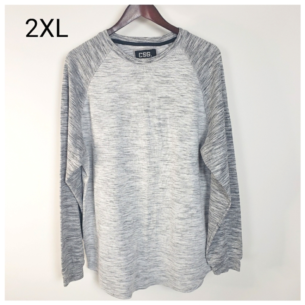 Men's Long Sleeve Thermal Pullover Shirt Size 2XL by CSG.